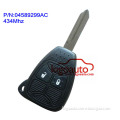 Remote key 2 small button 434Mhz 04589199AC for Chrysler Cruiser Sebring remote key